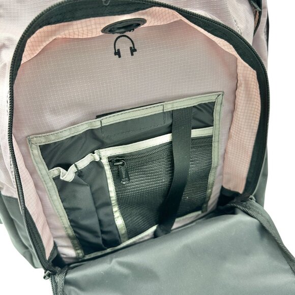 LL Bean Backpack Pink Black Multiple Compartments Headphone Port Computer Pocket main image 8